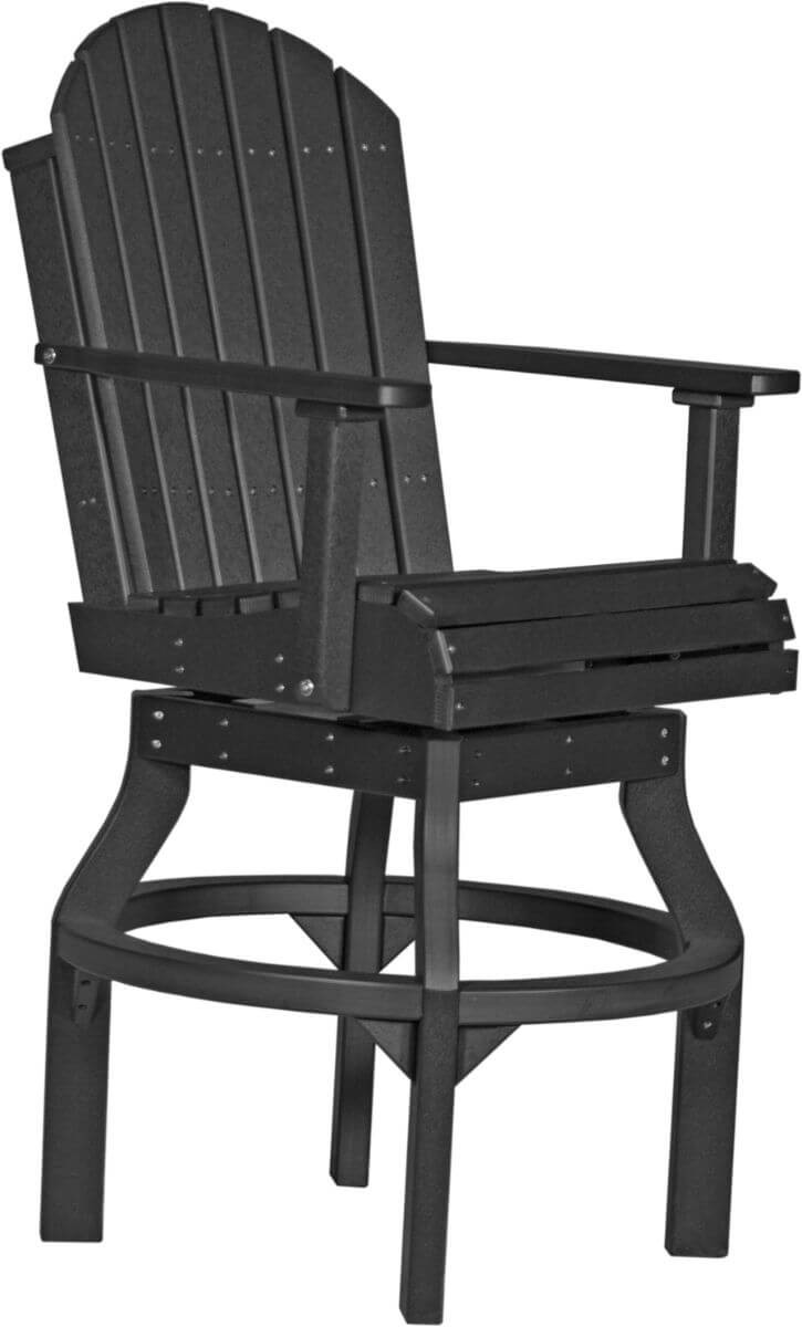 Black Tahiti Outdoor Swivel Bar Chair