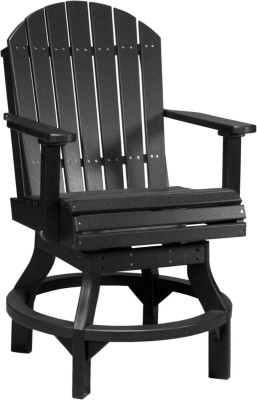 Black Tahiti Outdoor Swivel Counter Chair