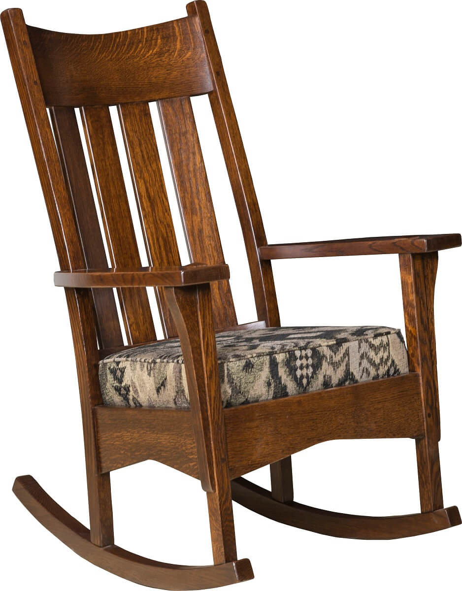 Rocking Chair with Fabric Seat
