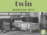Solid Wood Twin Bedroom Sets With Dresser Storage for Adults