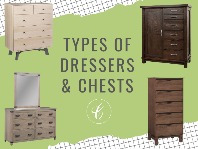 chest of drawers vs dresser Five Drawer Walnut ample space Types of Dressers & Chest