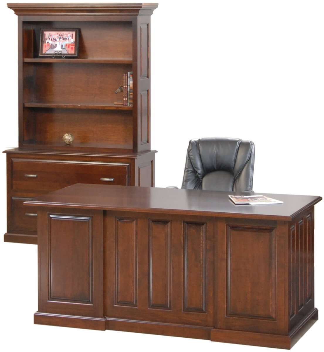 Bookcase and Wallace Executive Desk
