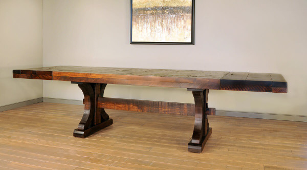 Rustic Table with End Leaves
