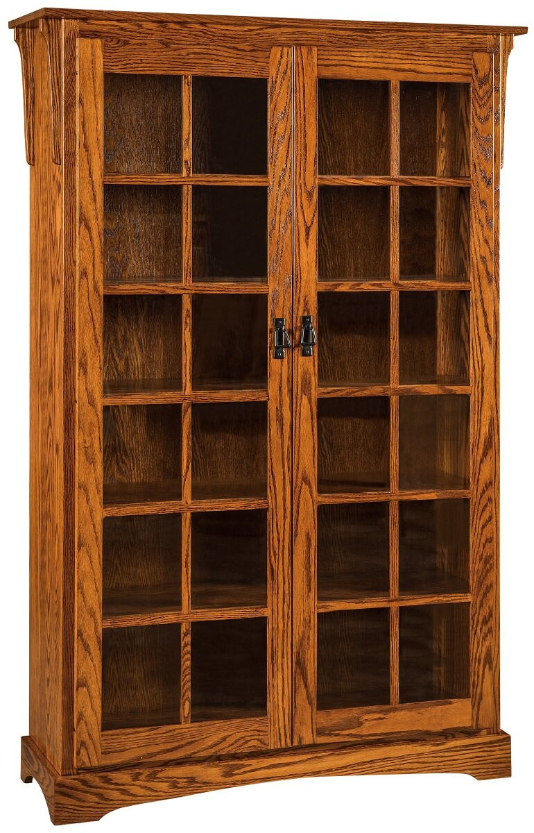 Arts and Crafts Glass Bookcase