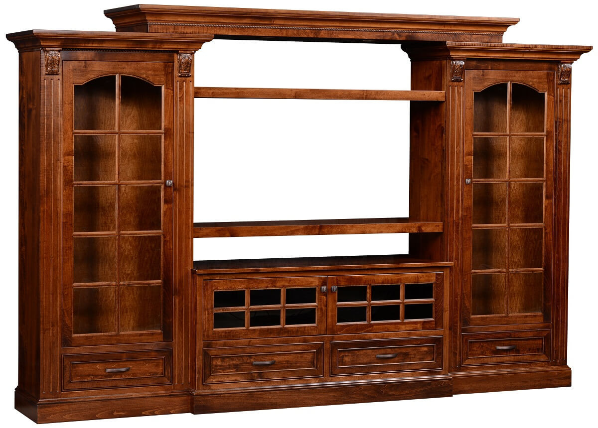 Brown Maple Wall TV Unit