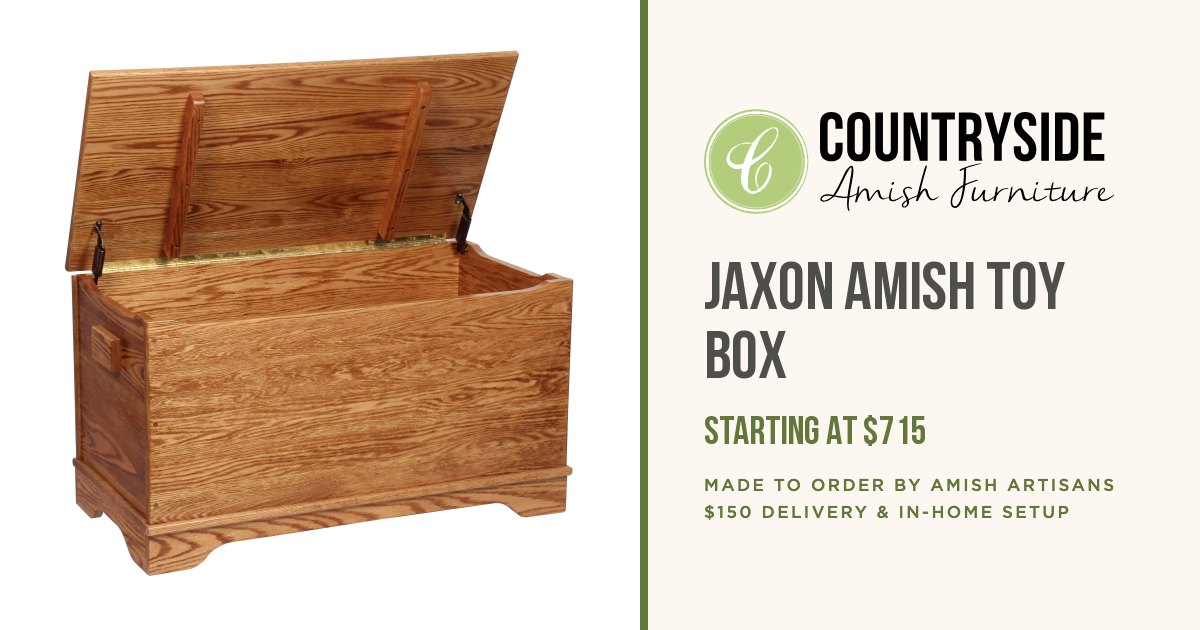 Jaxon American-made Wooden Toy Box - Countryside Amish Furniture